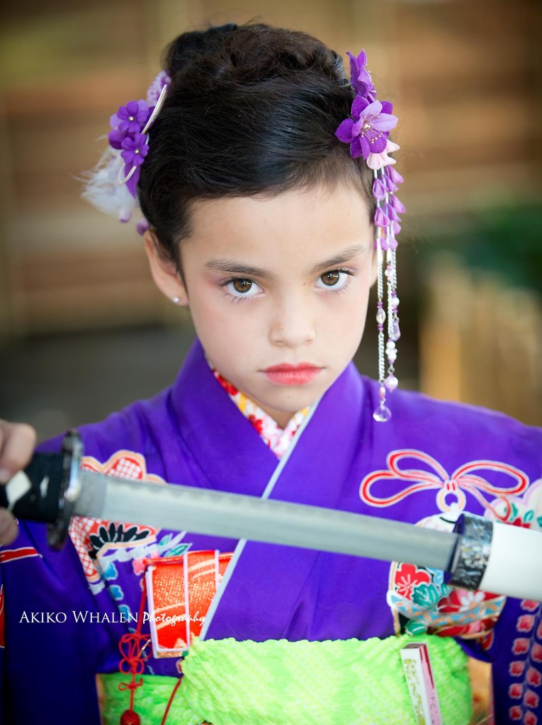 A girl in kimono, Celebrating Shichi Go San, Kimono Photography utilizing natural lighting, Shichi Go San in Los Angeles, Sisters in kimonos,