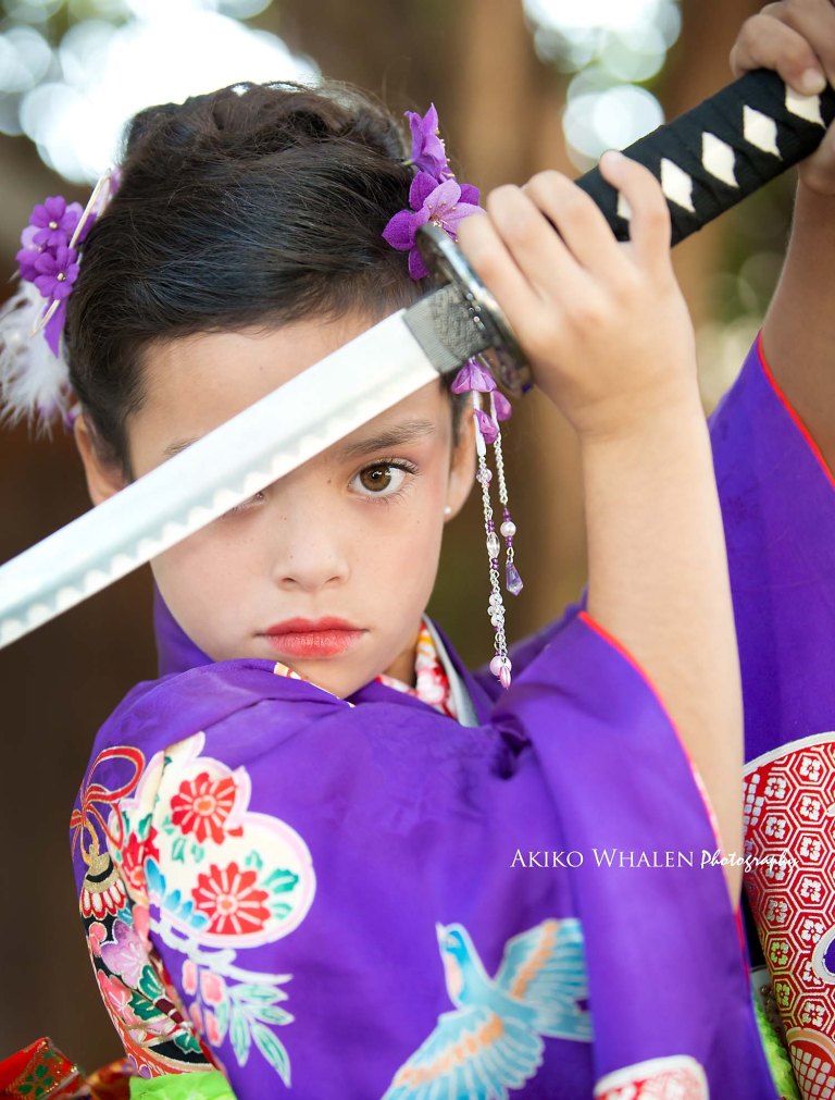 A girl in kimono, Celebrating Shichi Go San, Kimono Photography utilizing natural lighting, Shichi Go San in Los Angeles, Sisters in kimonos,