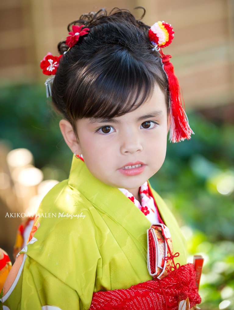 A girl in kimono, Celebrating Shichi Go San, Kimono Photography utilizing natural lighting, Shichi Go San in Los Angeles, Sisters in kimonos,