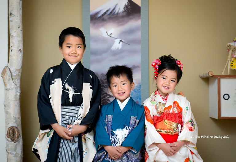 Japanese room, Children in Kimono, Mt.Fuji, 