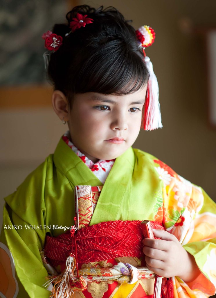 A girl in kimono, Celebrating Shichi Go San, Kimono Photography utilizing natural lighting, Shichi Go San in Los Angeles, Sisters in kimonos,