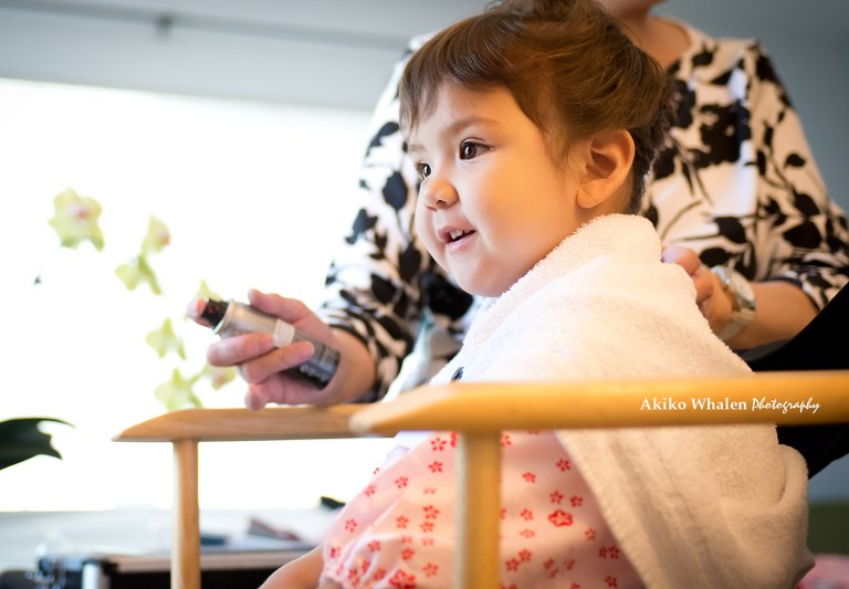 A 3 years old girl enjoying her Shichi Go San in Kimono