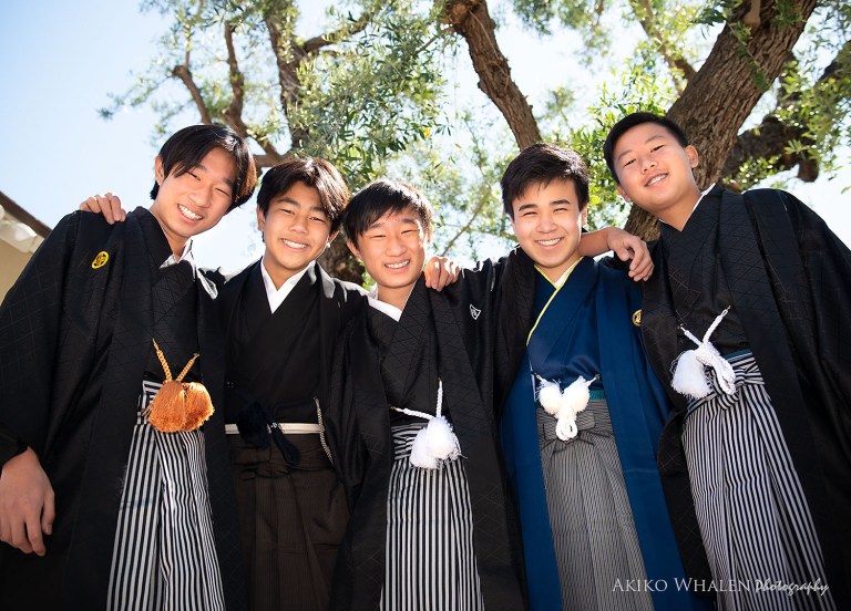 asahi gakuen, asahi gakuen los angeles, asahi, asahi gakuen graduation, boys in kimono, boys in hakama, kimono rental, class of 2021, los angeles portrait photographer, on location photography, graduation photography, teens,